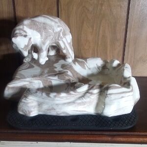 Marbled Ceramic Bear Figurine